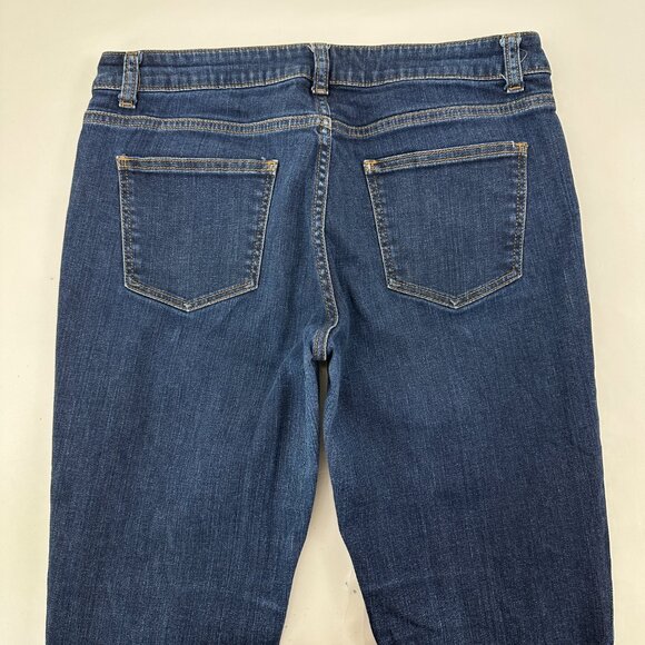 Talbots Ankle Straight Women's size 12 Dark Wash Blue Denim Jeans - Picture 4 of 4